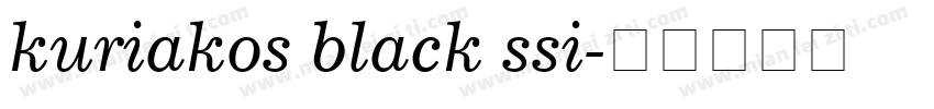 kuriakos black ssi字体转换